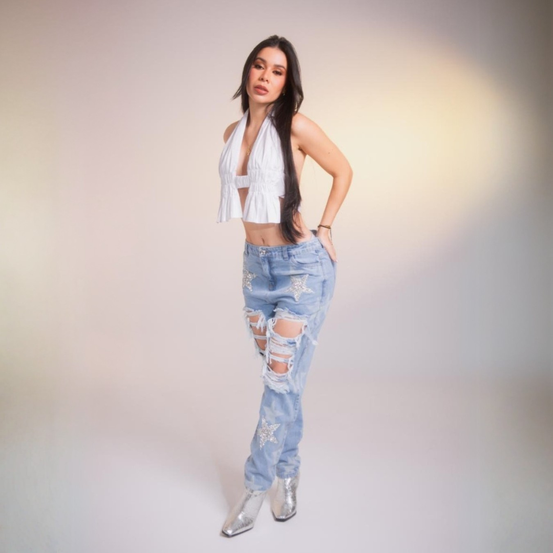 Starz Glow — Cargo Denim Overall with Stars