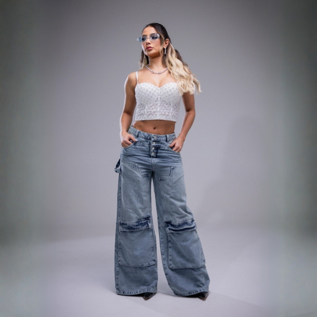 Rebel — Cargo Wide-Leg Jean