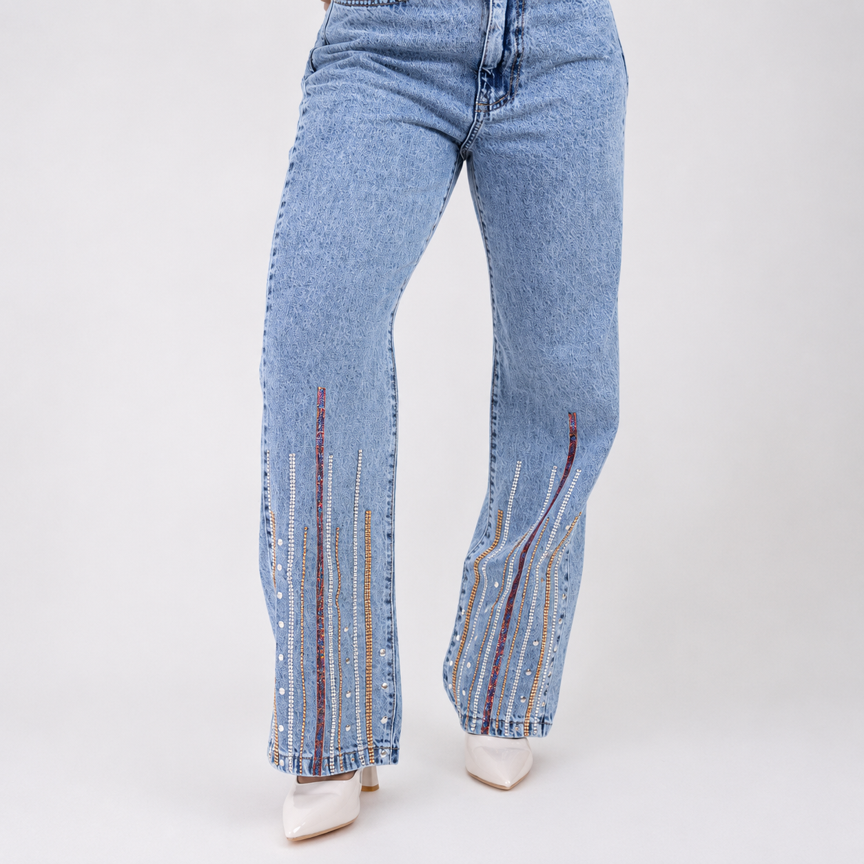 Glow Up — Subtle Shimmer Straight Leg Jean