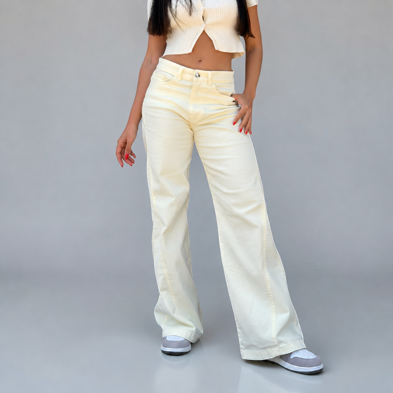 Mimosa — Pastel Yellow Palazzo Jean