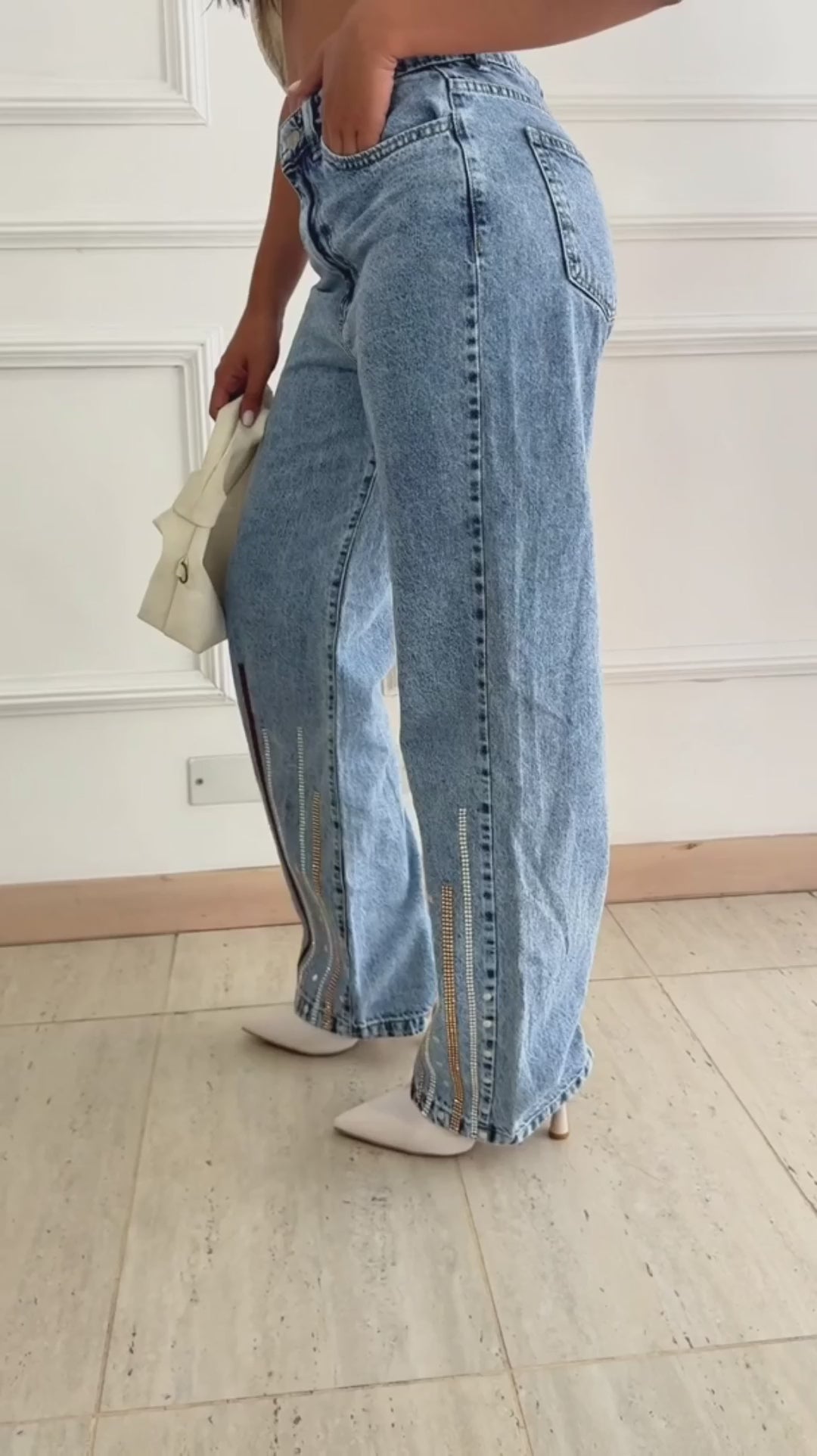 Glow Up — Subtle Shimmer Straight Leg Jean