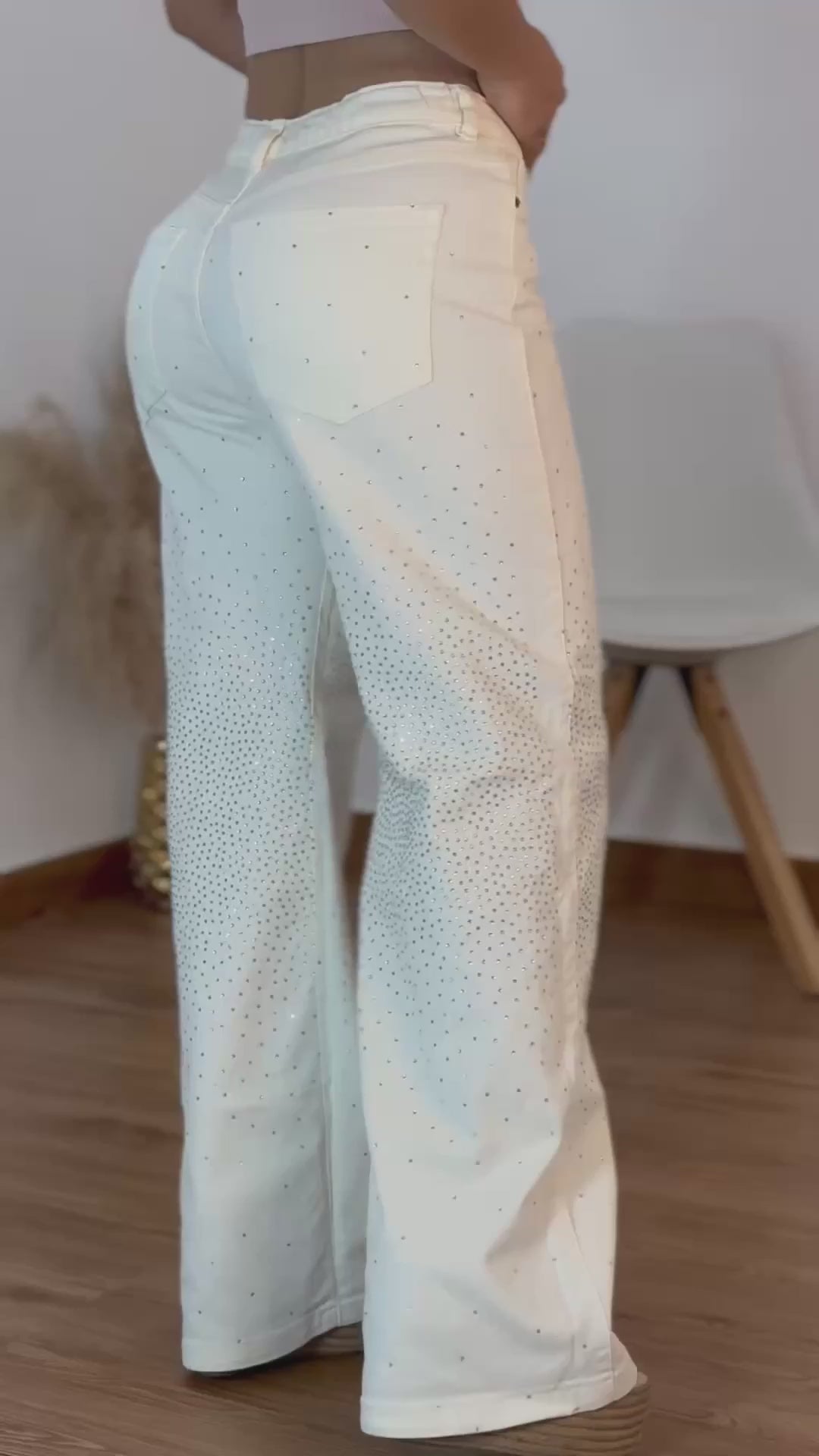 Glow Cloud — All-Over Shimmer Stretch Jean