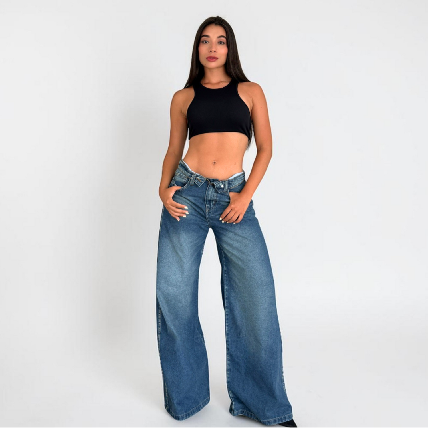 Volta — Palazzo Jean with Folded Waistband